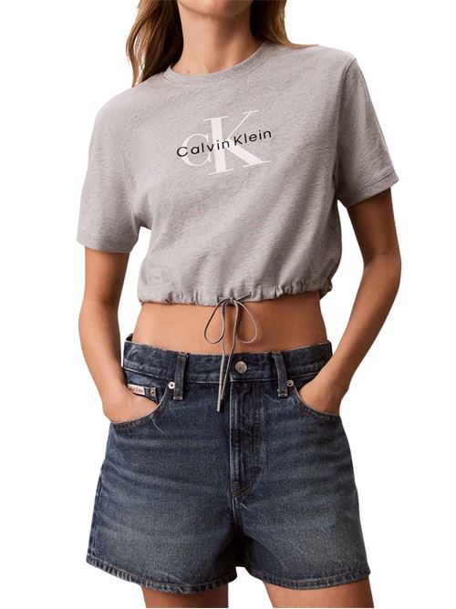 T-shirt crop con coulisse Calvin Klein Jeans | LV047G288GP79